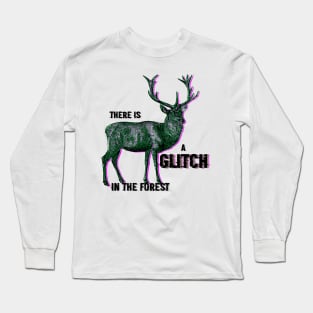 Gliched Deer Long Sleeve T-Shirt